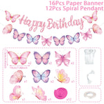 boîtes pop corn décoratives papillons rose violet doré fête anniversaire mariage baptême fille