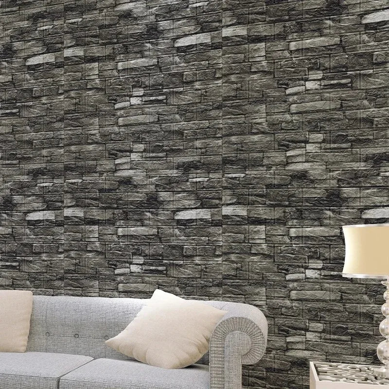 Effet décoratif 3D du papier peint dans une chambre à coucher
