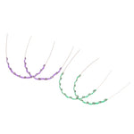 bracelets violet vert rose bleu modernes métal opaques 16cm 6.3inch