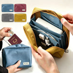 pochette rangement oxford multi usage bleu rose gris jaune moderne pratique fermeture glissière