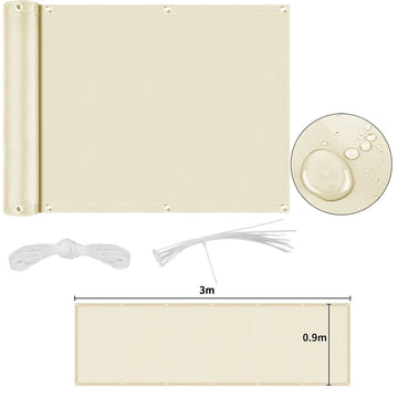 rideau balcon gris foncé uni moderne clips cordons extérieur protection uv 90x300cm