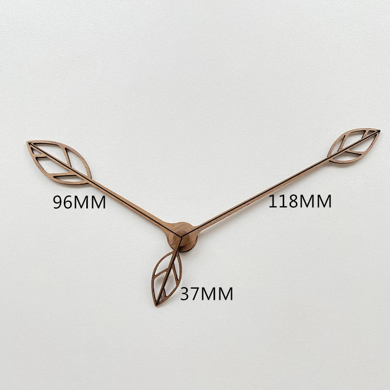 horloge murale aiguille bois moderne marron clair minimaliste quartz remplacement aiguilles montre