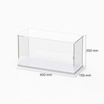 boîte rangement disques transparente moderne acrylique réutilisable plateau blanc minimaliste