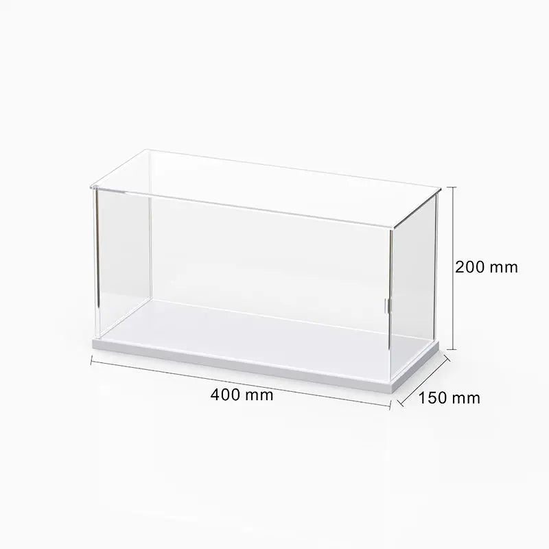 boîte rangement disques transparente moderne acrylique réutilisable plateau blanc minimaliste