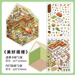 puzzle 3d multicolore cartoon meubles personnages plantes adhésifs diy enfants adolescents stress