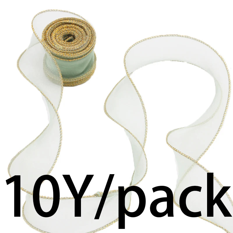ruban organza bordure dorée classique rouge rose clair beige décoration gâteau boîte cadeau emballage