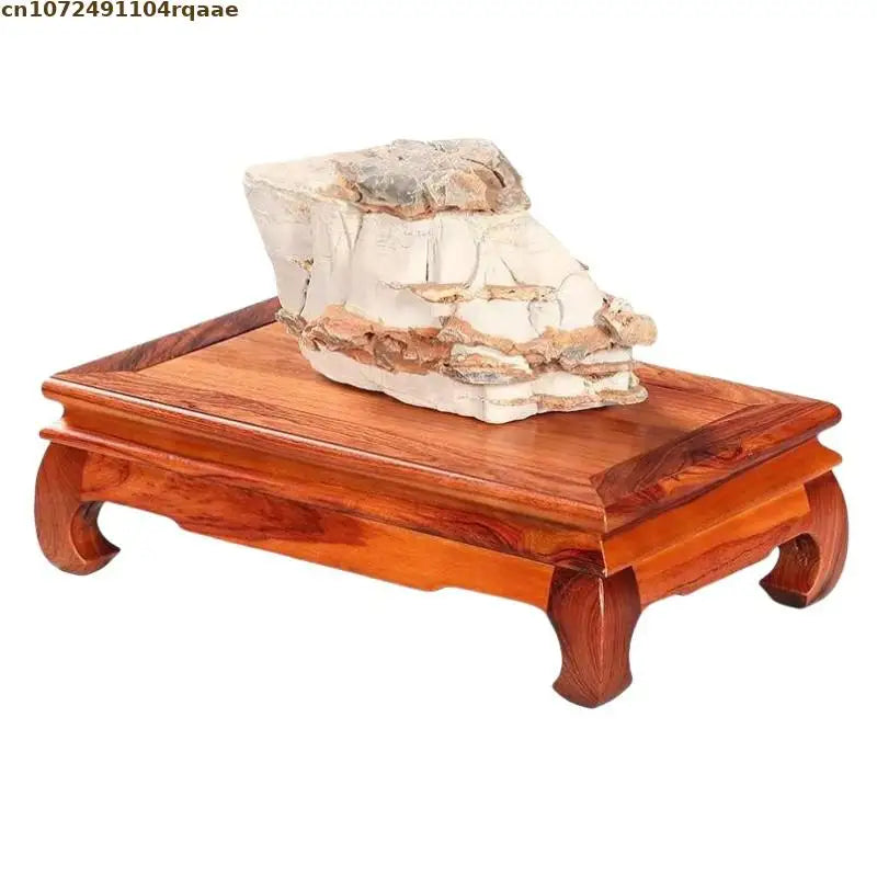 support bois sculpté base décoration asiatique traditionnelle stand plant pot holder figurine