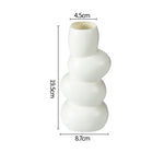 vases décoratifs modernes plastique blanc noir gris vert rayures verticales fleurs maison mariage