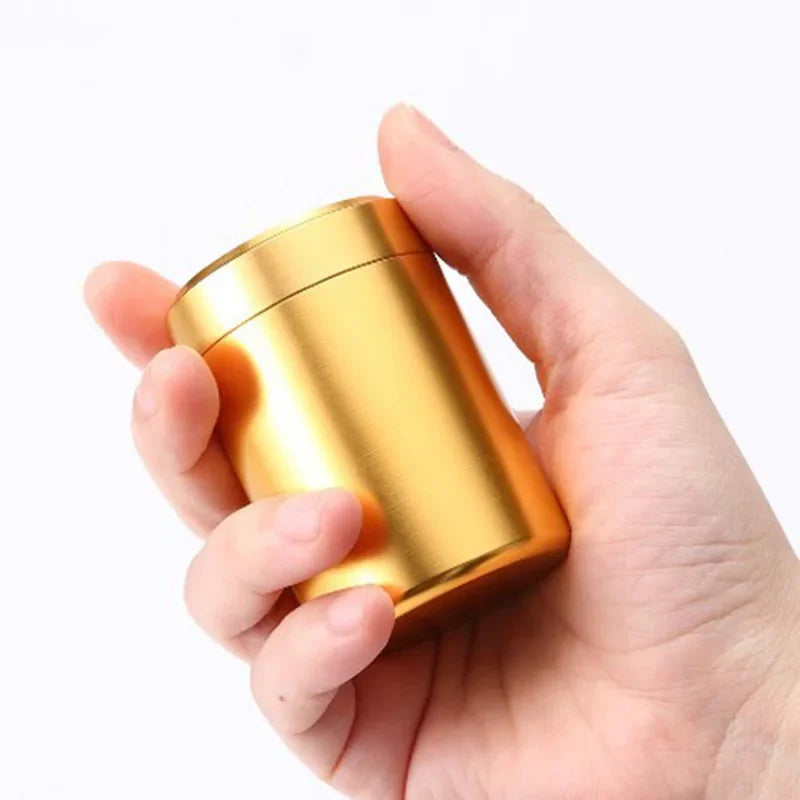 boîte thé or argent moderne minimaliste 70ml métallique brillante portablescrição