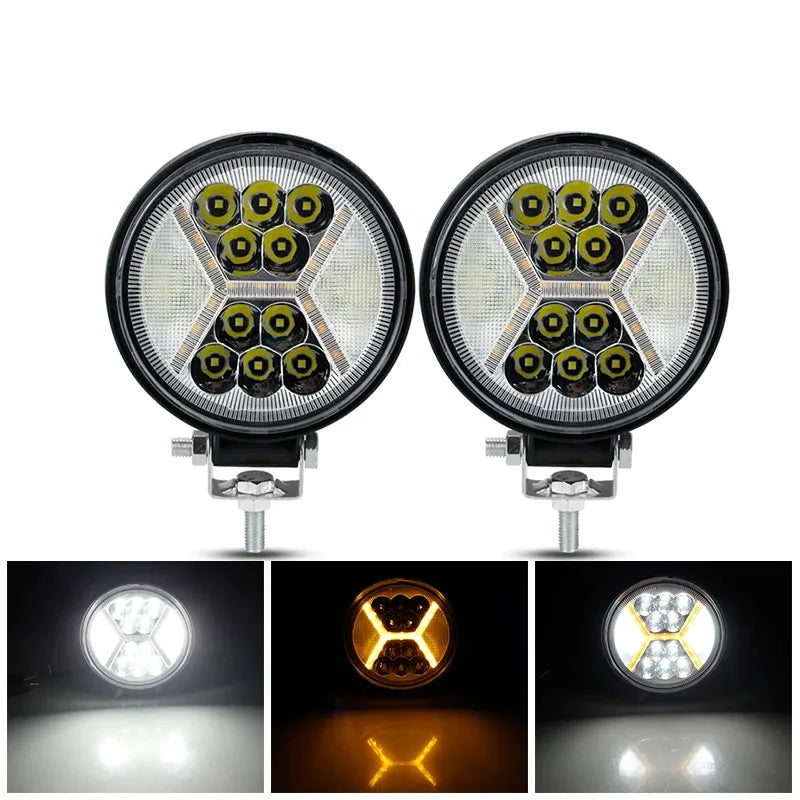 phares led travail antibrouillard ip67 combo angle noir moderne utilitaire robuste offroad adjustable mounting