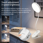 lampe led rechargeable blanc moderne pinces tactile réglable protège yeux chambre