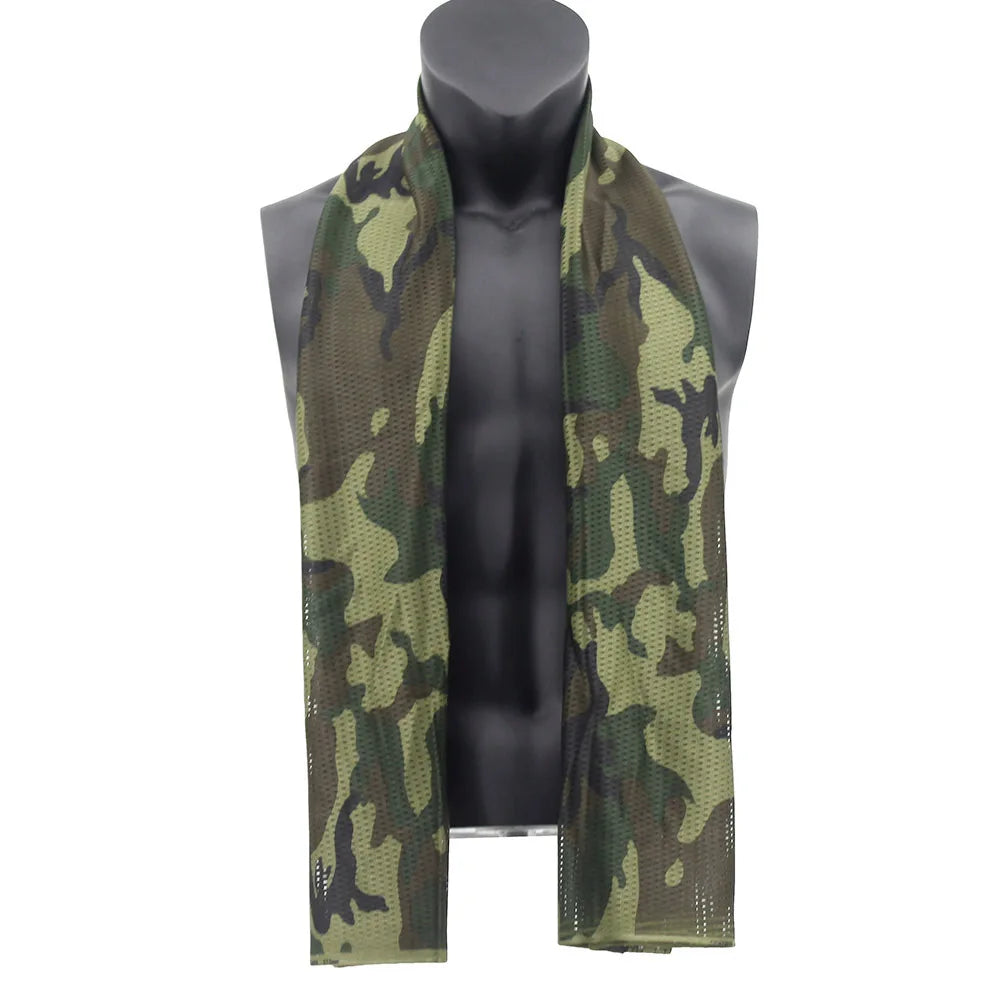 écharpe camouflage vert beige noir homme printemps été automne hiver