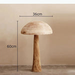 décoration moderne sculpture bois champignons artisanal plante naturelle maisonOpaque beige brun sculpture artisanale