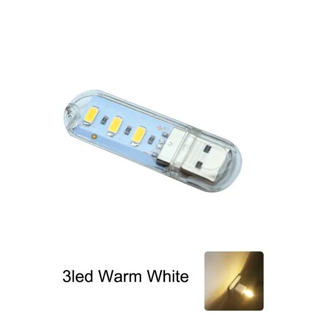 lampe led rechargeable transparente moderne adhésif prise usb 24led 2492000lm rgb veilleuse