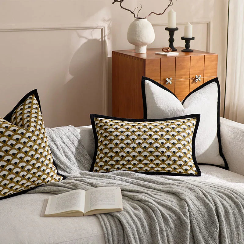 taies d'oreiller décoratives coton brodées motif floral élégantes non toxiques 30x50cm 45x45cm 50x50cm