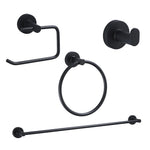 accessoires salle bain noir porte serviettes barre ring vis classiques modernes