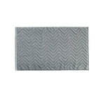 tapis bain coton antidérapant zigzag gris blanc vert moderne 40x60cm