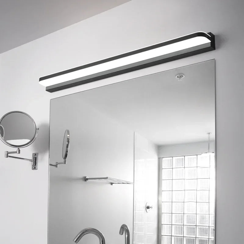 lampe led moderne rectangulaire blanche fixée mur cuisine chambre salle bain