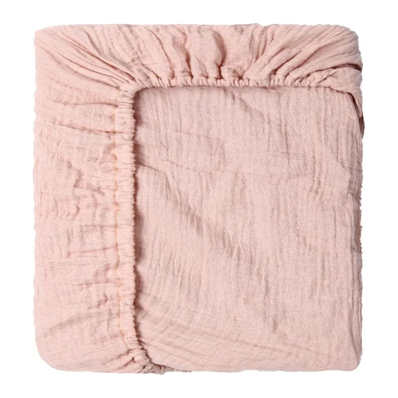 draps lit bébé coton 100% beige rose jaune rayures géométriques simple doux