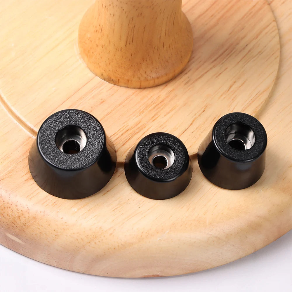 pieds meubles noirs ronds lisses modernes 10 pièces différentes tailles