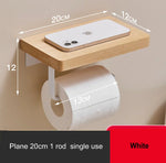 étagère murale moderne bois naturel adhésive téléphone portable papier toilette lunettes parfum minimaliste porte