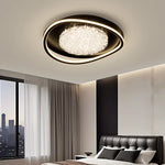 plafonnier moderne blanc doré cristaux effet glace craquelée éclairage led facile haute qualité