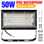 projecteur led extérieur ip65 blanc moderne câbles alimentation 220v 100w 200w 50w