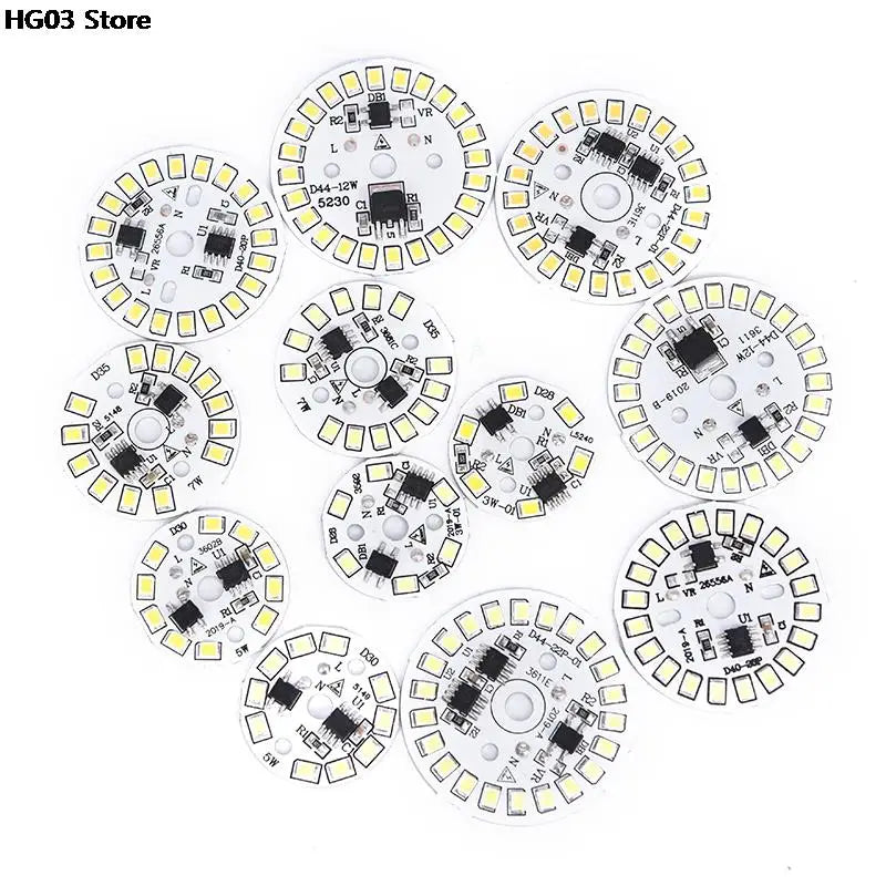 plaque led circulaire diodes blanc moderne technologique 28mm 35mm 40mm 44mm 48mm