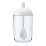 récipients épices condiments cuillère intégrée transparent moderne minimaliste respectueux environnement
