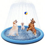 Piscine chiens jeu eau extérieure bleu disque sprinkler moderne mat