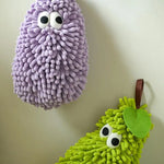 gants toilette pelucheurs vert violette décoratifs animaux salle bain absorbants