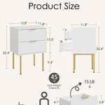 table nuit tiroirs moderne bois blanc doré rayures minimalistes chambre salon