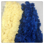 guirlande fleurs artificielles cloches bleu blanc rouge opaques décoratives festive