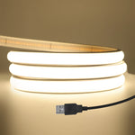 ruban led néon blanc chaud 320 led/m 5v usb flexible étanche modernité
