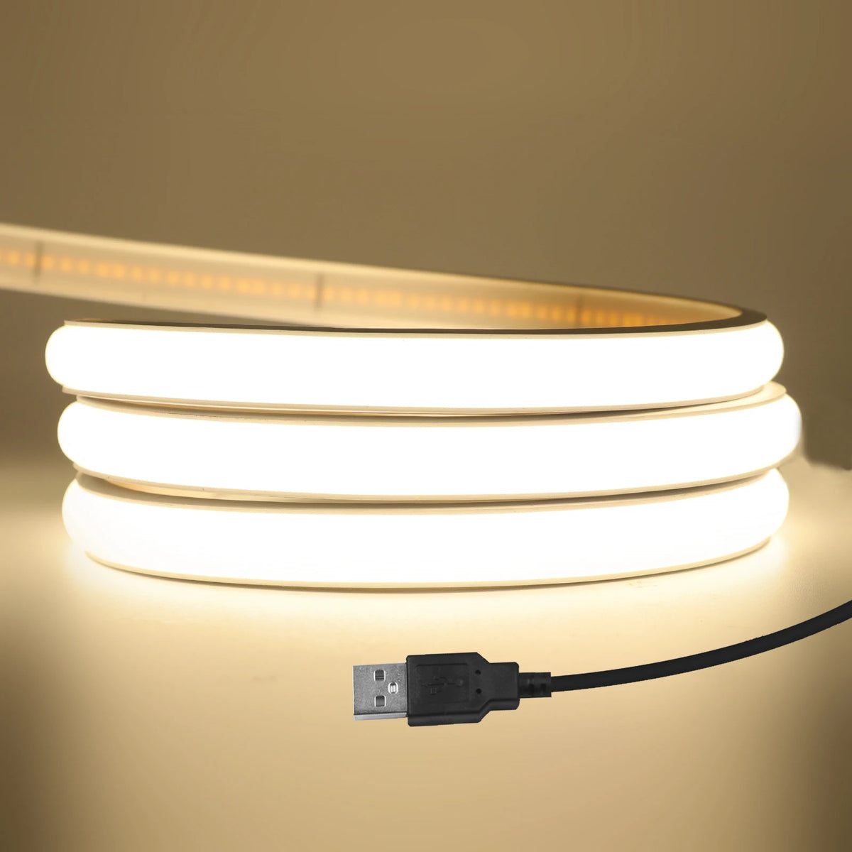 ruban led néon blanc chaud 320 led/m 5v usb flexible étanche modernité