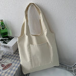 sac main polyestert fermeture éclair femme solide décontracté poche avant blanc noir vert rouge