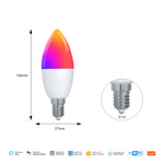 ampoule led intelligente e14 blanc jaune rouge verte bleue transparente moderne minimaliste