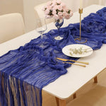 serviette table moderne élégante rayures horizontales jaune bleu violet orange 90 180 cm