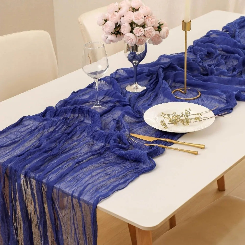 serviette table moderne élégante rayures horizontales jaune bleu violet orange 90 180 cm