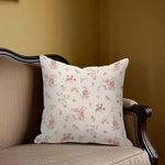 housse coussin carré fleurs roses vintage 45cm 45cm polyester opacité non toxique fixations