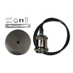 lampe suspendue rétro or bronze vert argent rouge noir e27 métal brillant texture brossée
