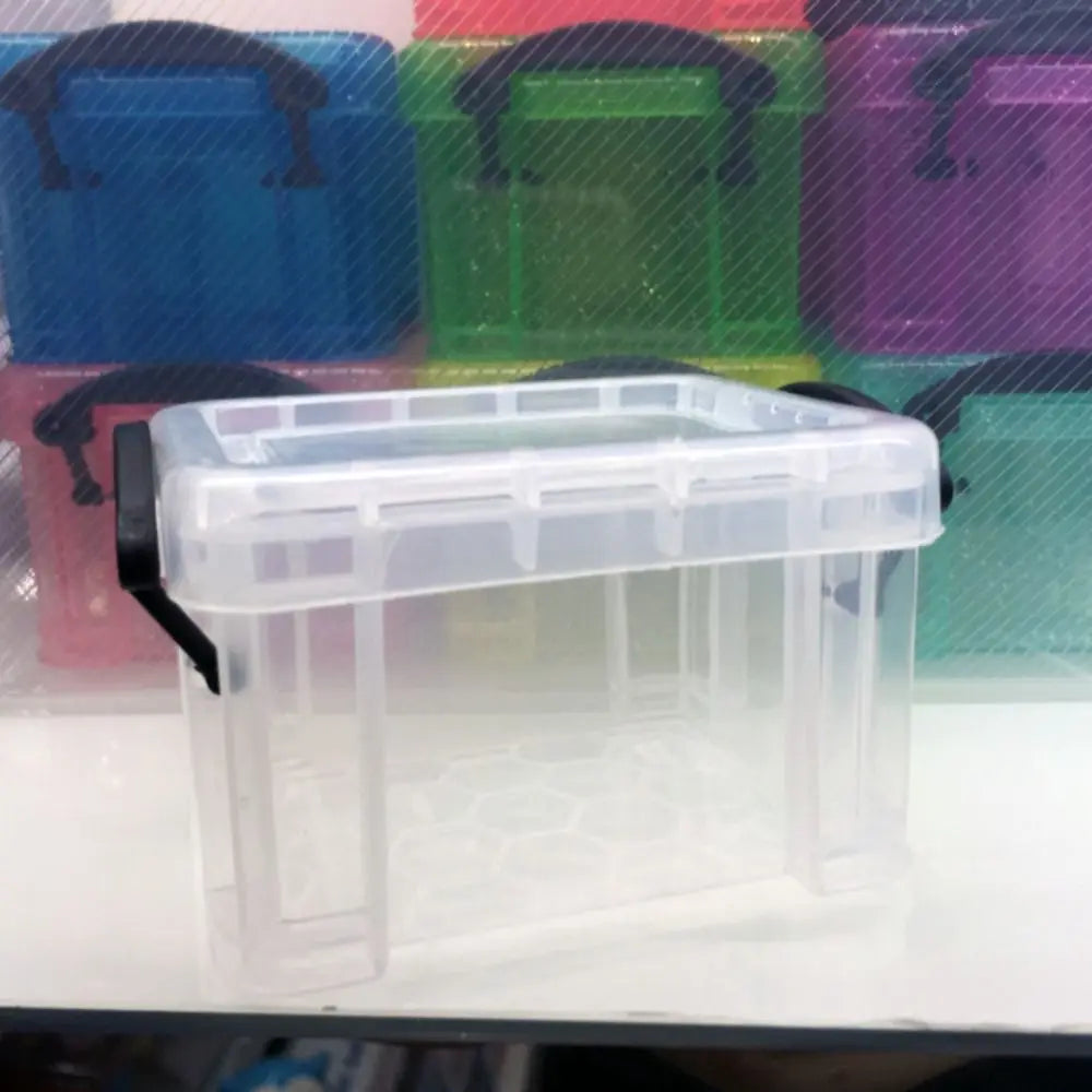 boîtes rangement transparentes couleurs vives poignées noires moderne multifonctionnellettes petites