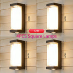 lampe murale extérieure moderne noire fixée ipx4 85265v led an