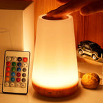 veilleuse nocturne couleur télécommande led intensité variable recharge usb livres lit table chambre enfants
