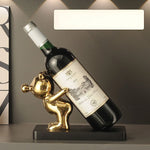 porte bouteille décoratif figurines animales moderne or argent noir vert semi transparent