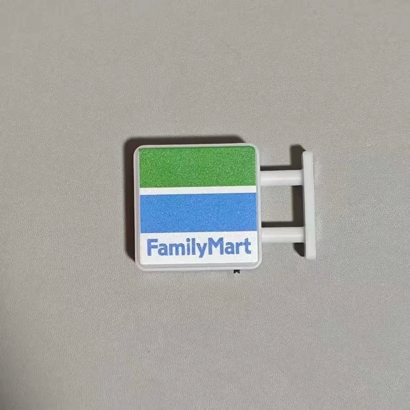 panneau lumineux moderne aimants logos lawson famillymart bleu vert blanc noir adhésif lumineux
