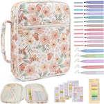 sac main réutilisable coton fleurs moderne poignée détachable blanc rose vert jaune bleu élégant