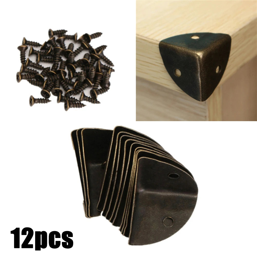 protections angle meubles bronze vieilli aspect patiné rustique vintage vis incluses ensemble bricolage