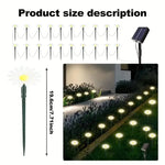 décoration extérieure solaire fleur led moderne blanc jaune ip65 résistante modes
