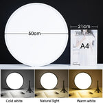 lampe led moderne blanc télécommande application 50cm diamètre 2000 82000lm